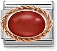 Nomination Rose Gold Red Coral Oval Charm