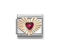 Nomination Rose Gold Red Heart Charm