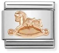Nomination Rose Gold Rocking Horse Charm