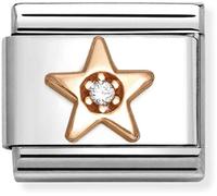 Nomination Star with CZ Rose Gold Charm
