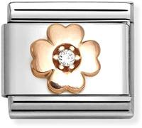 Nomination CLASSIC Rose Gold Symbols White Clover Charm 430305/43
