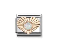 Nomination Rose Gold White Opal Heart Charm