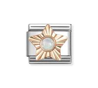 Nomination Rose Gold White Opal Star Charm
