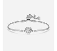 Nomination Royal Dream CZ Heart Stainless Steel Adjustable Slider Bracelet 6.6 x 1cm, 14-19cm