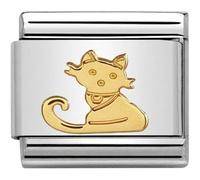 Nomination Seated Cat Yellow Gold