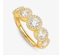 Nomination Seidivina Gold Plated Cubic Zirconia Five Cluster Adjustable Ring 241401/012