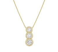 Nomination Seidivina Gold Triple White Halo Necklace