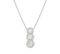 Nomination Seidivina Silver Triple White Halo Necklace