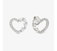 Nomination Silver White Crystal Heart Earrings