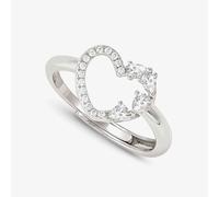 Nomination Shine Me Up Silver Multi Cut Cubic Zirconia Open Heart Ring 241900/003