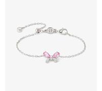 Nomination Shine Me Up Silver Pink & White Cubic Zirconia Bow Bracelet 241901/009
