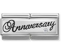 Nomination Silver Anniversary Double Plate Charm - Stainless Steel