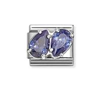 Nomination Silver Blue CZ Double Drop Charm