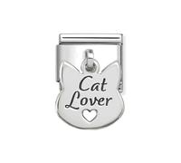 Nomination Silver Cat Lover Face Charm