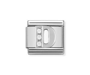 Nomination Silver Cubic Zirconia Letter Charm - D