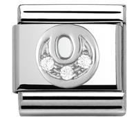 Nomination Silver Cubic Zirconia Letter Charm - O
