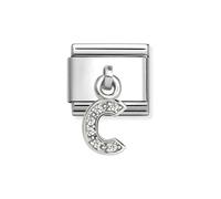 Nomination Silver CZ Dangle C Charm