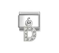 Nomination Hanging CZ D Initial Silver Shine Charm