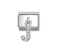 Nomination Silver CZ Dangle J Charm