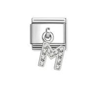 Nomination Silver CZ Dangle M Charm