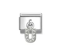 Nomination Silver CZ Dangle U Charm