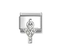 Nomination Silver CZ Dangle Y Charm