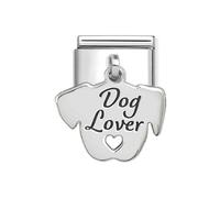 Nomination Silver Dog Lover Face Charm