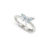 Nomination Silver Dragonfly Blue Crystal Adjustable Ring