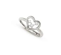 Nomination Silver Dreams Beats White CZ Heart Ring - Adjustable