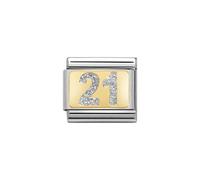 Nomination Silver Glitter 21 Yellow Gold