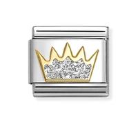Nomination Silver Glitter Crown Charm