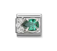 Nomination Silver Green CZ Drop Charm