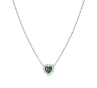 Nomination Silver Green CZ Heart Necklace