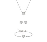Nomination Silver Lifepoetry White Pavé Heart Set - Silver