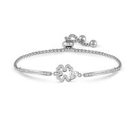 Nomination Silver Milleluci Clover Heart CZ Bracelet