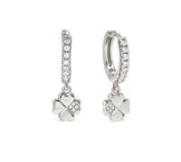 Nomination Petit Sparkle CZ Four-Leaf Clover Hoop Earrings 0.6 x 1.2cm