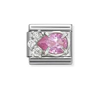 Nomination Silver Pink CZ Drop Charm