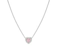 Nomination Silver Pink CZ Heart Necklace