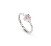 Nomination Silver Pink CZ Heart Ring - Adjustable
