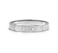 Nomination Silver Pretty Bangles White Oval CZ Chunky Bangle Small