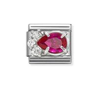 Nomination Silver Red CZ Drop Charm
