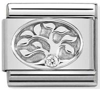 Nomination CLASSIC Silver Cubic Zirconia Tree of Life Charm 330311/10