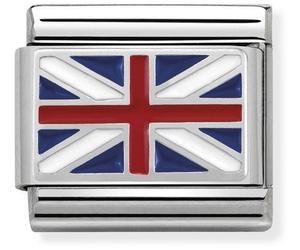 Nomination Silver Union Jack Flag - Stainless Steel