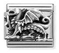 Nomination Silver Welsh Dragon Charm