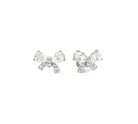 Nomination Silver White Crystal Bow Earrings