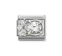 Nomination Silver White CZ Drop Charm