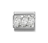 Nomination Silver White CZ Trilogy Charm
