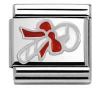 Nomination CLASSIC Silvershine Christmas Candy Cane And Bow Charm 330204/07