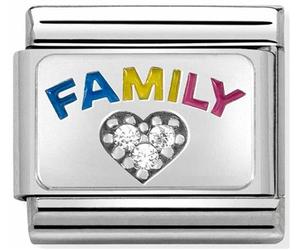 Nomination Silvershine Family Love Rainbow Charm