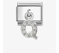 Nomination Hanging CZ Q Initial Silver Shine Charm